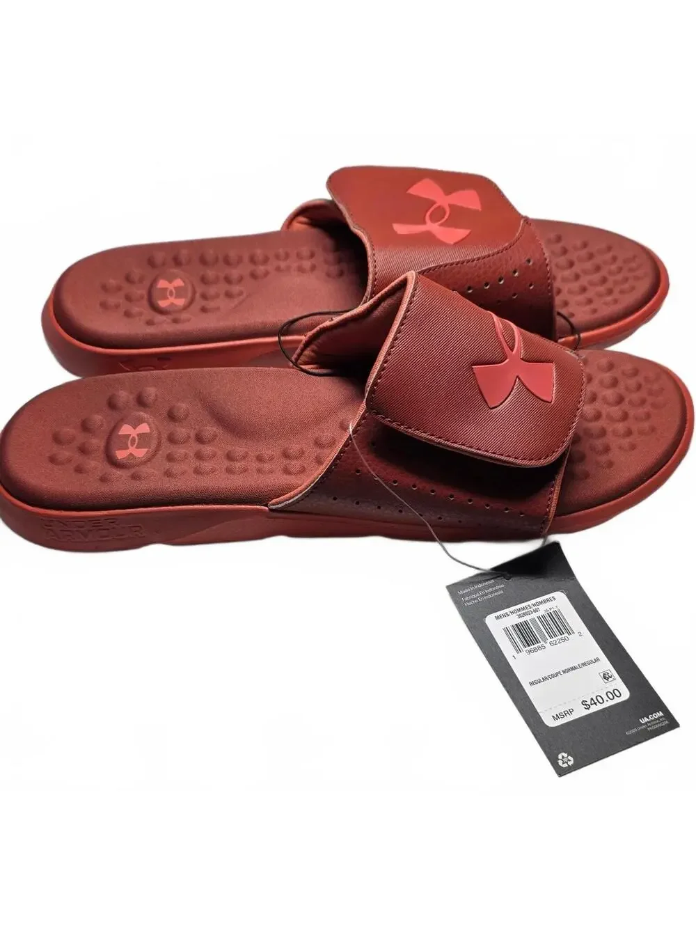 Under Armour UA Ignite Pro SL Red Slide Sandals Size 12